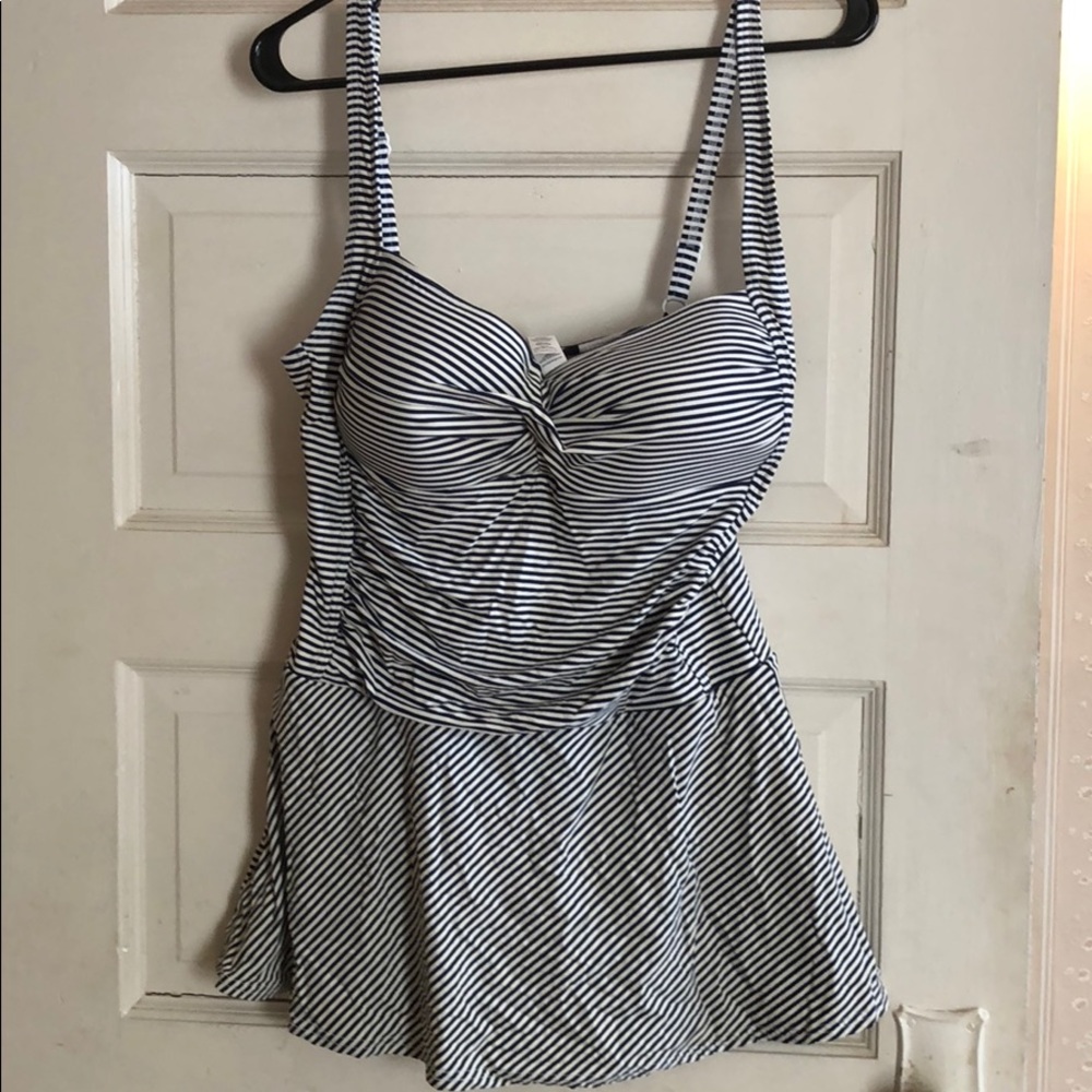 Striped One Piece Swimsuit